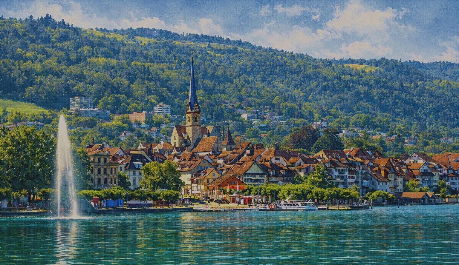 Zug old town and lake, Switzerland